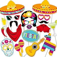 Fiesta Photo Booth Props by PartyGraphix - Mexican Decor Perfect for Fiesta Party Decorations