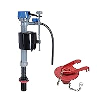Fluidmaster K-400H-039 High Performance Toilet Fill Valve with 2-Inch Adjustable Toilet Flapper Kit