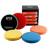 Buffing Polishing Pads, SPTA 5Pcs 6.5 Inch Face for 6 Inch 150mm Backing Plate Compound Buffing Sponge Pads Cutting Polishing Pad Kit For Car Buffer Polisher Compounding, Polishing and Waxing -SQMIX65