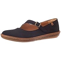 El Naturalista Women's Mary Jane Flat, Black, Women 2