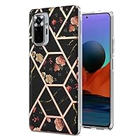 IVY [Marble & Flowers Series Case for Xiaomi Redmi Note 10 Pro/Redmi Note 10 Pro Max Case - Black