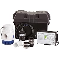 Little Giant SPBS-10HF 10 Amp, 2520 GPH Sump Pump Battery Back Up System with Controller, Back-up Pump, Switch, Fittings, Black, 506406
