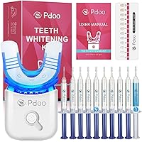 Teeth Whitening Kit with LED Light for Sensitive Teeth, Fast Results for Teeth Whitening at Home, Carbamide Peroxide Teeth Whitening Gel Helps Remove All Kinds of Stain