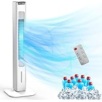41'' Portable Air Conditioners, 3-1 Evaporative Air Cooler w/Remote, 15H Timer, 90° Swing, Portable AC with 1700ML Water Tank, 8 Ice Boxes, 3 Modes 3 Speeds Cooling Tower Fan For Room Home Office
