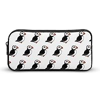 Puffin Birds Pencil Case Cute Pen Pouch Cosmetic Bag Pecil Box Organizer for Travel Office
