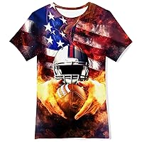 Boys Girls Casual T Shirt 3D Graphic Crewneck Short Sleeve Tops Tees 6-14 Years