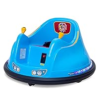 FunPark 6V Bumper Car for Toddlers, Kids Bumper Car, Electric Toddler Ride On Toys for Kids, Baby Bumper Car, Ages 1.5-4 Yrs, LED Lights, 360 Degree Spin, Supports up to 66lbs (No Remote) - Paw Patrol