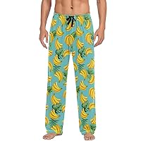 ALAZA Men's Parrot Pineapple Tropical Palm Sleep Pajama Pant