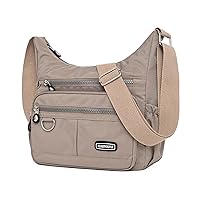 Oichy Crossbody Bag for Women Multi Pocket Shoulder Bag Waterproof Messenger Bag Casual Nylon Purse Handbag Pocketbooks