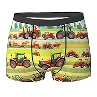 NEZIH tractor farming Print Mens Boxer Briefs Funny Novelty Underwear Hilarious Gifts for Comfy Breathable