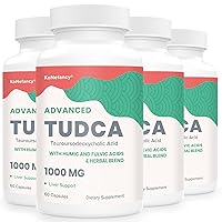 TUDCA Liver Supplements 1000 mg-Bile Salts for Liver Cleanse Detox-Milk Thistle Herbal Blend with Fulvic and Humic Acid for Liver,Digestive Health,240 Vegan Capsules