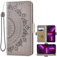 Wallet Folio Case for XIAOMI REDMI Note 8 PRO, Premium PU Leather Slim Fit Cover for REDMI Note 8 PRO, 2 Card Slots, 1 Transparent Photo Frame Slot, User Friendly, Gray