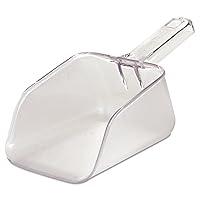 Rubbermaid Commercial Products Bouncer Ice Scoop, 32 Ounce, Clear, for Ingredient Bins or Freezer, Small Plastic
