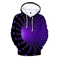 WENKOMG1 Mens Hoodie,3D Printed Novelty Sweatshirt Long Sleeve Winter Fall Casual Pullover Athletic Sportswear Outerwear