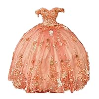 Luxurious Quinceanera Dresses Off The Shoulder Ball Gowns 3D Floral Prom Dresses Sweet 16 Dresses Formal Dress