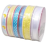 Morex Ribbon 6-Pack Polyester/Nylon Sweet Petite Ribbon, Sweet Baby, 28-Yd