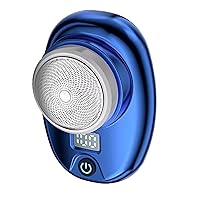 Onthpointe Mini Electric Shaver, Mini Portable Electric Shaver, Pocket Portable Electric Shaver, USB Wet and Dry with Led Display, for Home, Car, Travel (Blue)