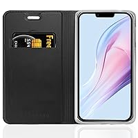 Book Case Compatible with Apple iPhone 13 PRO in Classy Black - with Magnetic Closure, Stand Function and Card Slot - Wallet Etui Cover Pouch PU Leather Flip