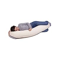 C-Shaped Pregnancy Pillow with Washable Cover/Maternity Pillow for Side Sleeping - 100% Wool