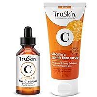 TruSkin Vitamin C Serum & Vitamin C Scrub Duo for Brighter, Smoother and Glowing Skin