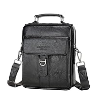 Men's Cowhide Leather Shoulder Messenger Bag Handbag Briefcase