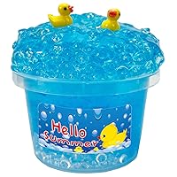 Mermaid Slime Jelly Cube Glimmer Crunchy Slime, Includes 6 Sets of Slime Add-Ins, Party Favors for Kids, Sensory and Tactile Stimulation, Stress