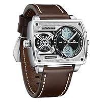 MEGALITH Herren Uhren Digital Große Analog Armbanduhr Männer Multi-Zeitzone