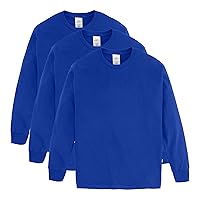 Hanes Boys ComfortSoft Long-Sleeve T-Shirt Pack, Cotton Tees for Boys, 3-Pack