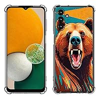 Galaxy A14 5G Case,Cool Brown Bear Drop Protection Shockproof Case TPU Full Body Protective Scratch-Resistant Cover for Samsung Galaxy A14 5G
