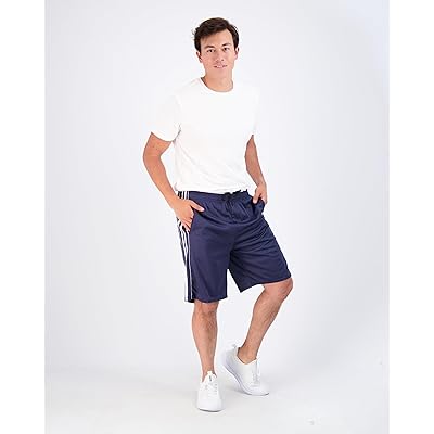Real Essentials 3 & 5 Pack: Men's Mesh Athletic Performance Gym Shorts with  Pockets (S-3X)