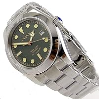 WhatsWatch Parnis 40MM Coffee Dial Sapphire Glass Miyota Automatic Movement Men's Watch Folding Clasp -385