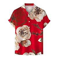 Camisa con Estampado hawaiano para Hombre, Verano, Manga Corta, Playa, Casual, con botones, Camisa Floral