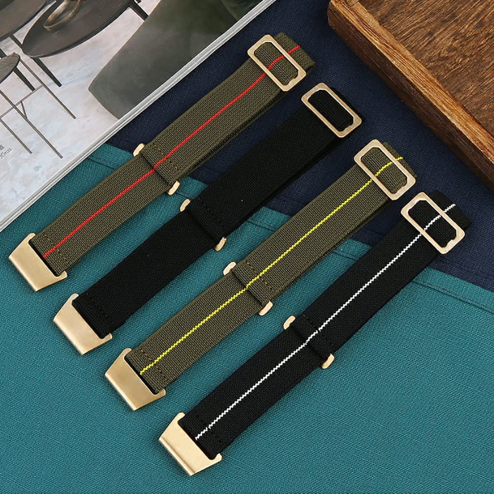 60's French Troops Parachute Special Elastic Nylon Watch Band Man's Universal Hook-and-Loop Nylon Strap 20/21/22mm