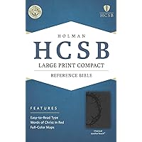 HCSB Large Print Compact Bible, Charcoal LeatherTouch HCSB Large Print Compact Bible, Charcoal LeatherTouch Imitation Leather