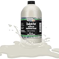 Pouring Masters Bone White Acrylic Ready to Pour Pouring Paint - Premium 32-Ounce Pre-Mixed Water-Based - for Canvas, Wood, Paper, Crafts, Tile, Rocks and More