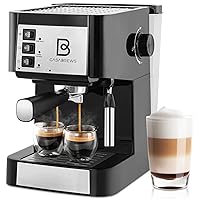 CASABREWS Espresso Machine 20 Bar, Professional Espresso Maker and Cappuccino Machine with Milk Frother Steam Wand, Compact Espresso Coffee Maker with 50 oz Water Tank for Latte, Gift for Dad Mom