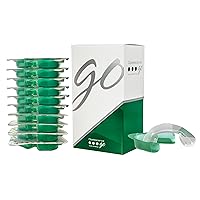 Go 15- Prefilled Teeth Whitening Trays - 15% Hydrogen Peroxide - (10 Treatments) Made by Ultradent Products. Mint - 5194-1
