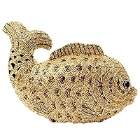 Women Evening-Bag Chain Wedding Ladies Clutch-Purse Diamond Luxury Handbag Rhinestone Fish