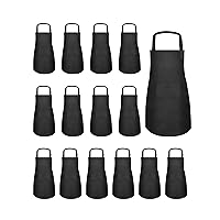 15 Pcs Kids Chef Aprons Bulk Adjustable Boys Girls Bib Apron with Pockets for Children Toddlers Painting Cooking