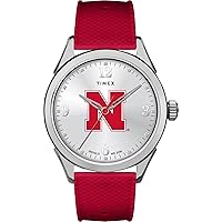 Timex Tribute Women's Collegiate Athena 40mm Watch - Nebraska Cornhuskers with Silicone Strap