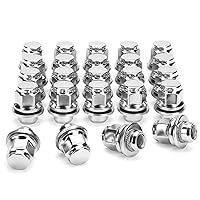 M12x1.5 OEM Wheel Lug Nuts, 20pc 12mmx1.5 Factory Closed End Mag Seat Chrome Lugnuts 1.46” Long, Compatible with Toyota Tacoma Camry Sienna Corolla Lexus