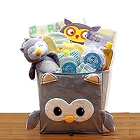 A Little Hoot New Baby Gift Basket - Baby Gift