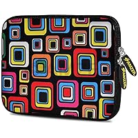 Amzer 7.75-Inch Designer Neoprene Sleeve Case Cover Pouch for Tablet, eBook and Netbook - Retro Dot Boxes (AMZ5193077)
