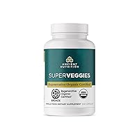 Ancient Nutrition Regenerative Organic Certified SuperVeggies Capsules, Supports Gut and Immune System Health, Made with Probiotics, Kale, Broccoli, and Spinach, 60 Count