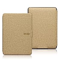 Cover for Amazon 6.8Inch Kindle Paperwhite 11Th Gen 2021 with Auto Wake/Sleep Fabric Pu Soft Shell Cover for Kindle Paperwhite5 Signature Edition and Ereader Flip Cover,Gold