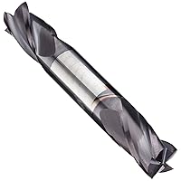 Niagara Cutter N89901 Carbide Square Nose End Mill Double End Inch TiAlN Finish Roughing and Finishing Cut 30 Degree Helix 4 Flutes 3 Overall Length 0.500 Cutting Diameter 0.500 Shank Diameter