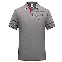 Custom Polo Shirt|Design Your Own Golf Shirts|Heat Transfer,Embroidered Logo Text or Photo