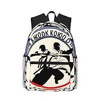 Taekwondo Design Print Laptop Backpack Casual Daypack Stylish Lightweight Backpack For Workplace Travel