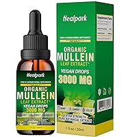 Healpark Mullein Leaf Extract 1oz- Support Lung- Natural Supplement, Tincture Drops | Non-GMO, Vegetarian
