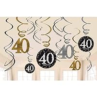 Sparkling Celebration 40 Foil Swirl Decorations Value Pack - (7